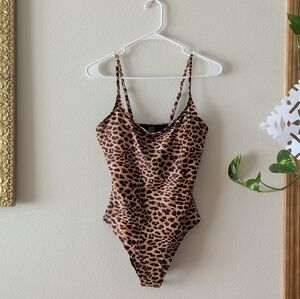 Leopard Print One Piece Swimsuit